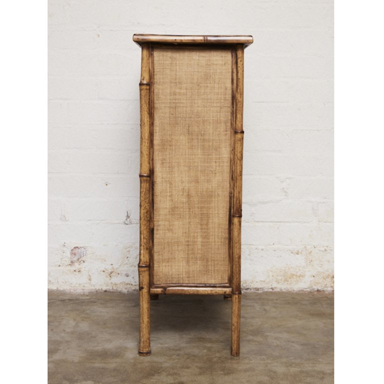 English Victorian bamboo bookcase with lacquer top — Jefferson